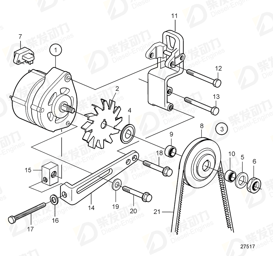 volvo penta Hexagon screw 20540915 Drawing volvo penta Hexagon screw 20540915 Drawing